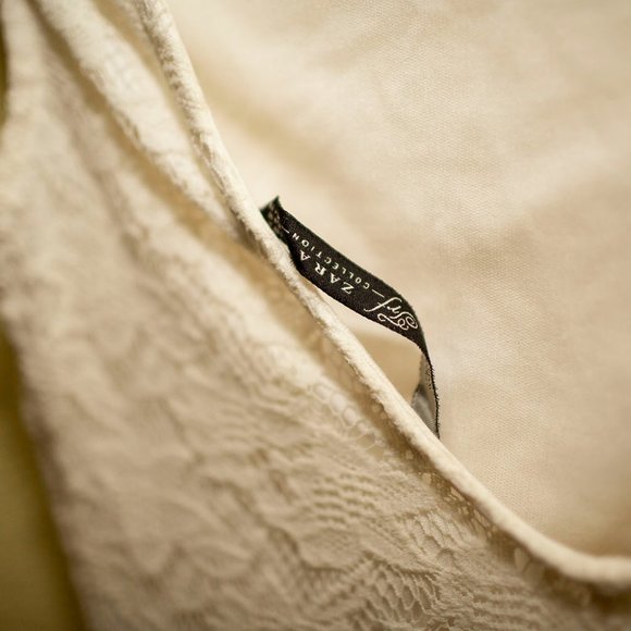 Zara Lacy White Dress Knee-length - Picture 3 of 5